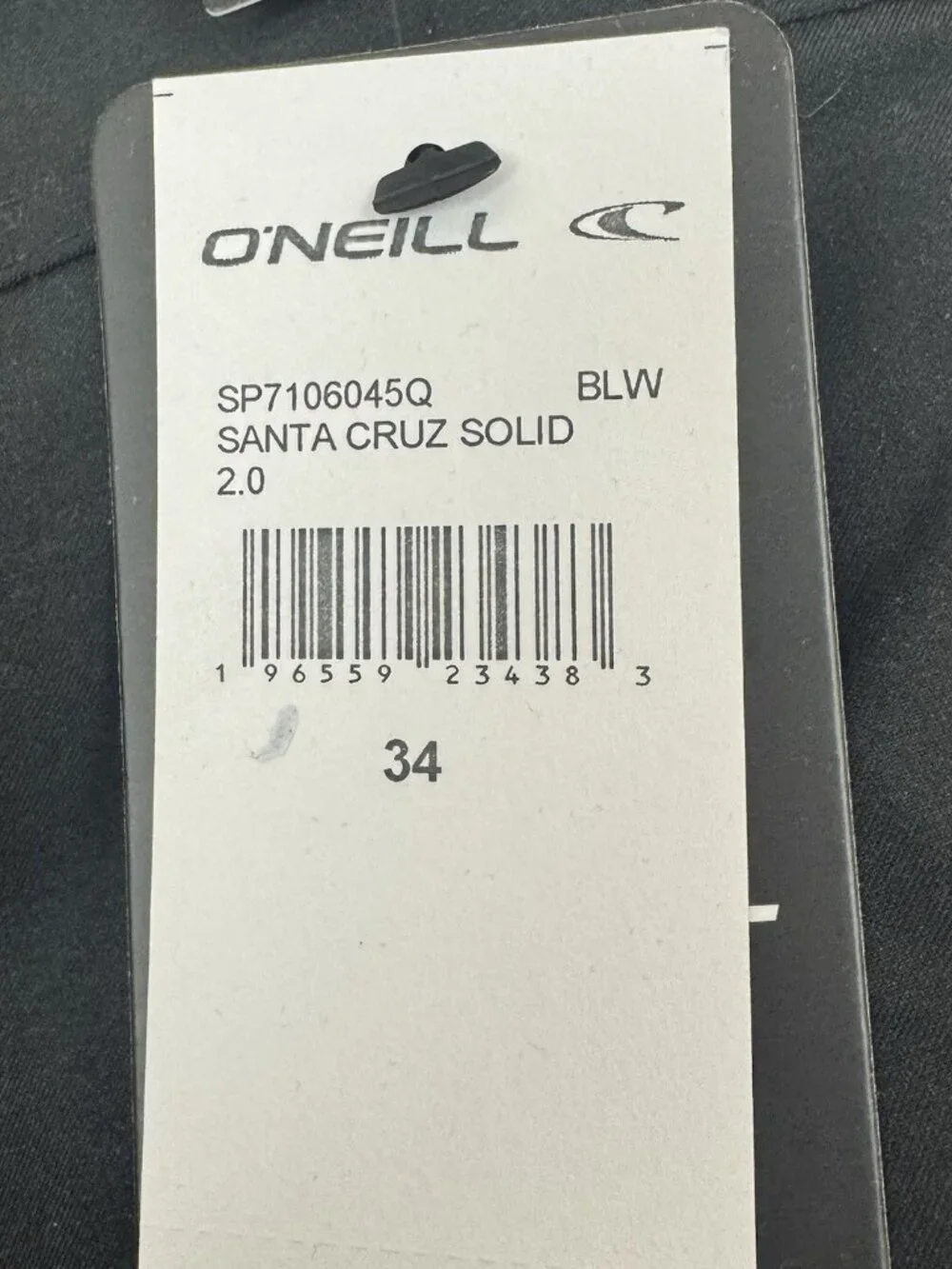 O’Neill Mens Santa Cruz Solid Black Size 34